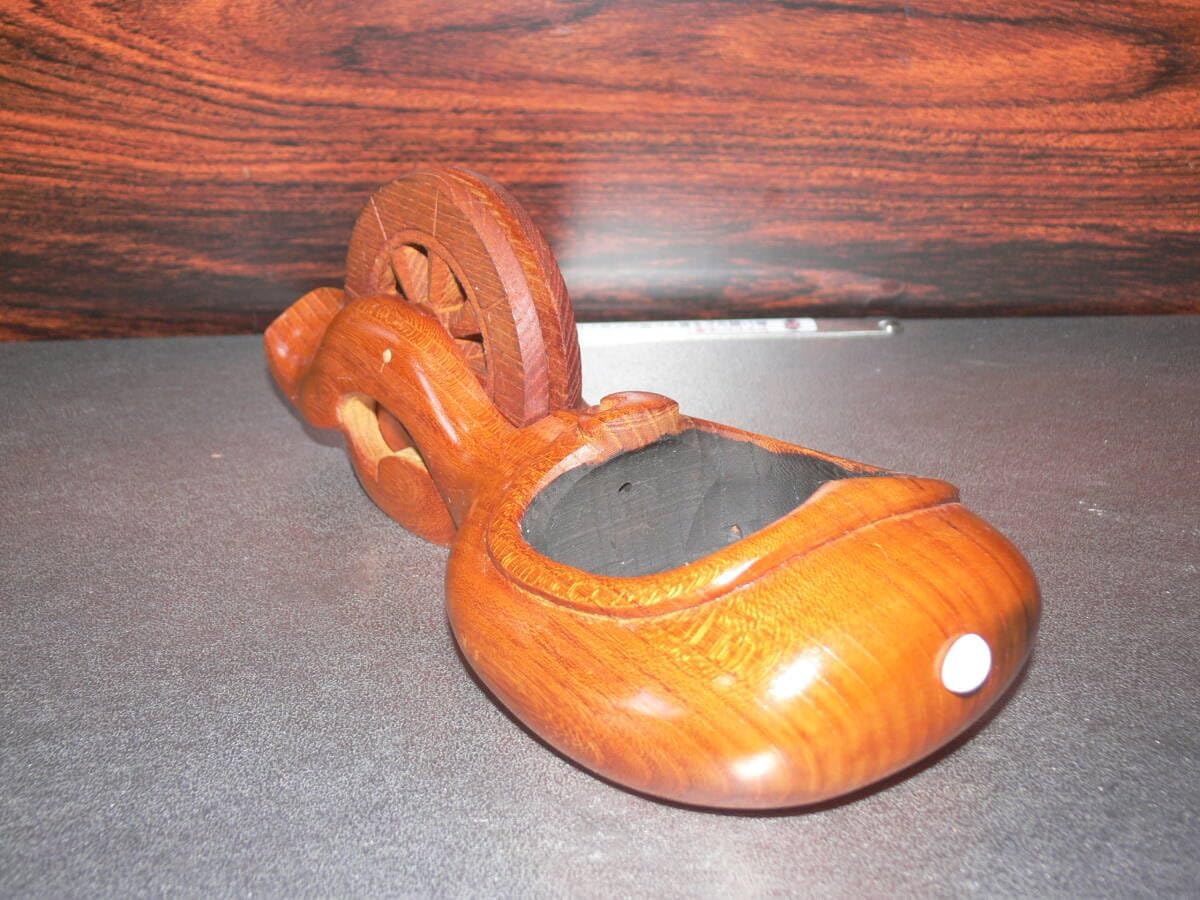 欅製 スミツボ 墨壷 墨壺 銘有り 240mm（建築大工 鑿 鉋 墨付